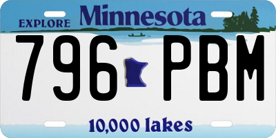 MN license plate 796PBM
