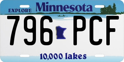MN license plate 796PCF
