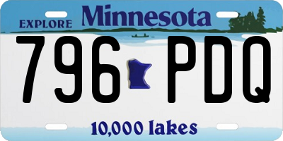 MN license plate 796PDQ