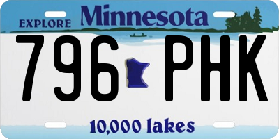 MN license plate 796PHK