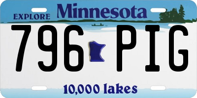 MN license plate 796PIG