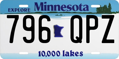 MN license plate 796QPZ
