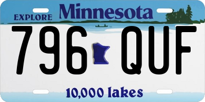 MN license plate 796QUF