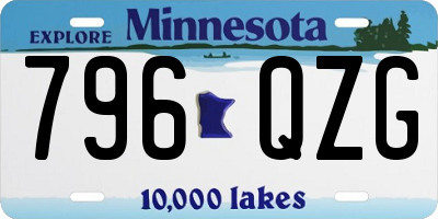 MN license plate 796QZG