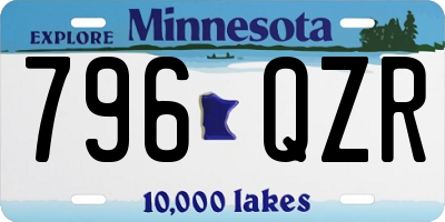 MN license plate 796QZR