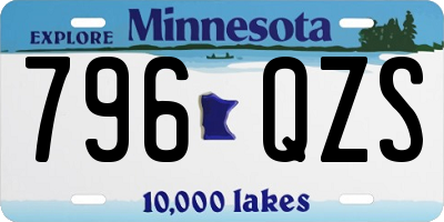 MN license plate 796QZS