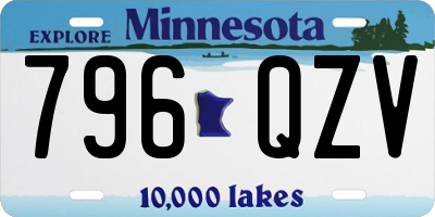 MN license plate 796QZV