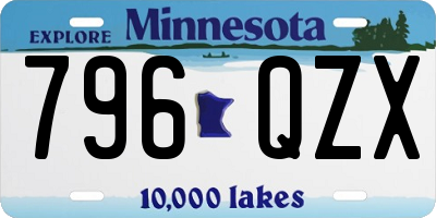 MN license plate 796QZX