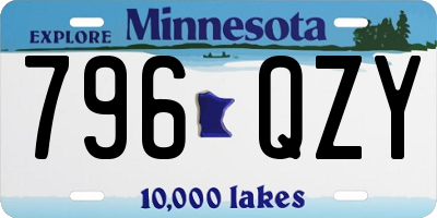 MN license plate 796QZY