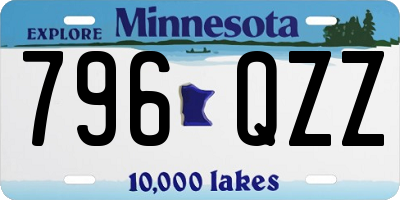 MN license plate 796QZZ