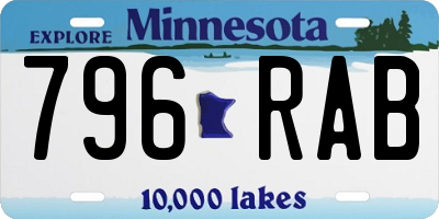 MN license plate 796RAB