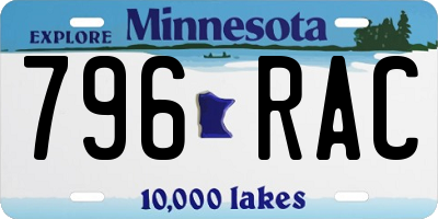 MN license plate 796RAC
