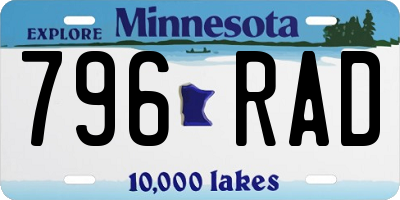 MN license plate 796RAD