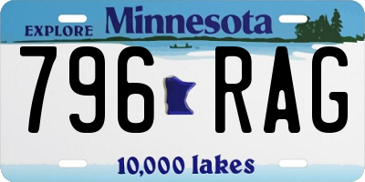 MN license plate 796RAG