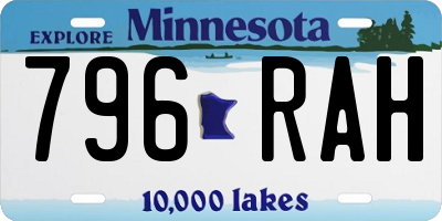 MN license plate 796RAH
