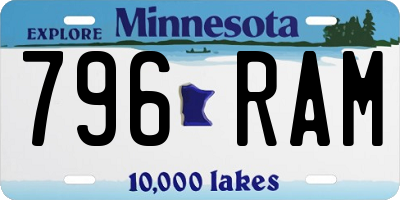 MN license plate 796RAM