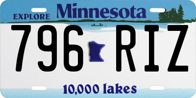 MN license plate 796RIZ
