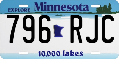 MN license plate 796RJC