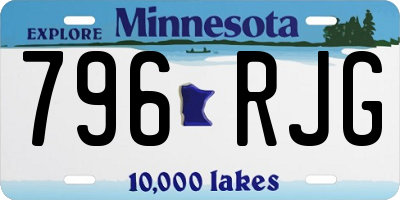 MN license plate 796RJG