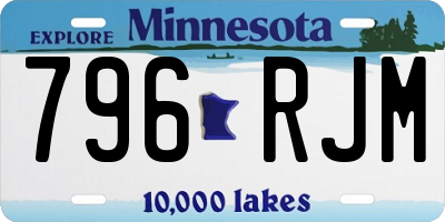 MN license plate 796RJM