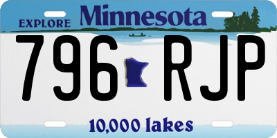 MN license plate 796RJP