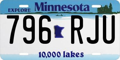 MN license plate 796RJU