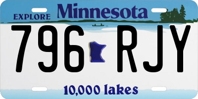 MN license plate 796RJY