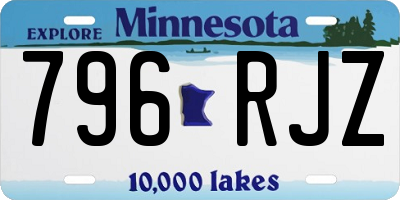 MN license plate 796RJZ