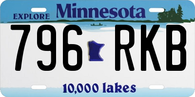 MN license plate 796RKB
