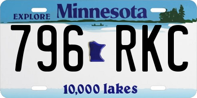 MN license plate 796RKC