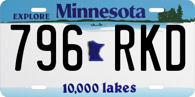 MN license plate 796RKD
