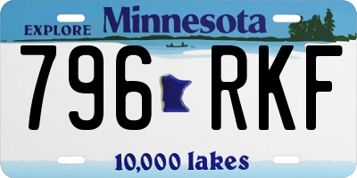 MN license plate 796RKF