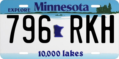 MN license plate 796RKH