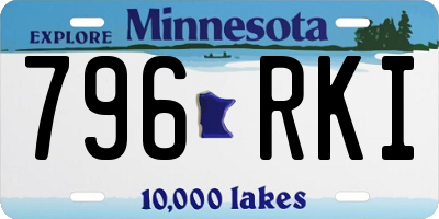 MN license plate 796RKI