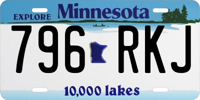 MN license plate 796RKJ