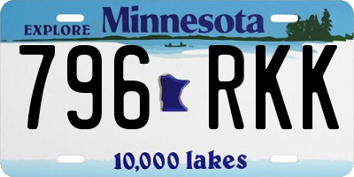 MN license plate 796RKK