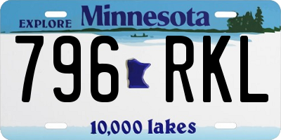 MN license plate 796RKL