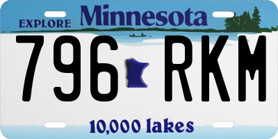 MN license plate 796RKM