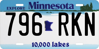 MN license plate 796RKN