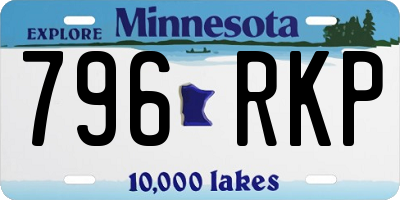 MN license plate 796RKP