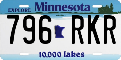 MN license plate 796RKR