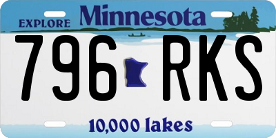 MN license plate 796RKS