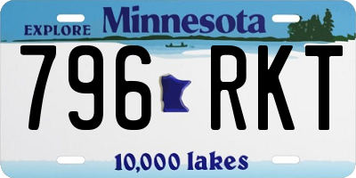 MN license plate 796RKT