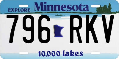 MN license plate 796RKV