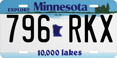 MN license plate 796RKX