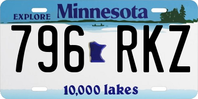MN license plate 796RKZ