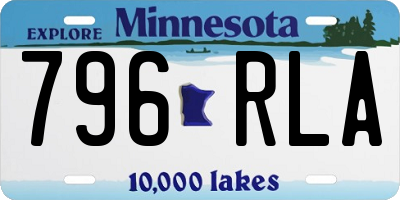 MN license plate 796RLA