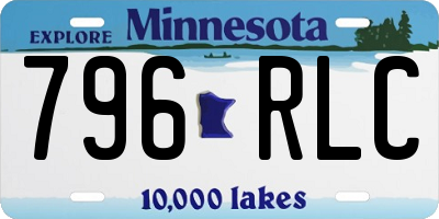 MN license plate 796RLC