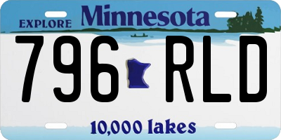 MN license plate 796RLD