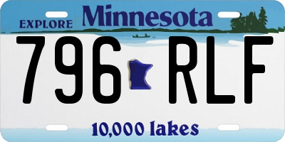 MN license plate 796RLF